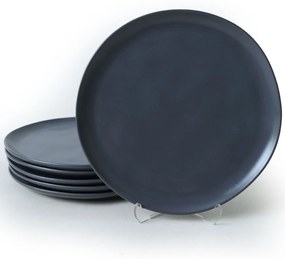 Σερβίτσιο Πιάτα Φαγητού (Σετ 6Τμχ) 275KRM2387 Grey Hermia 6 τμχ Ceramic