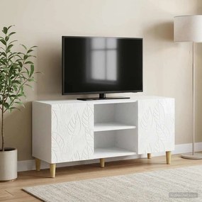 VidaXL Ντουλάπι TV 102 x 34,5 x 50 εκ. Γυαλιστερό Λευκό