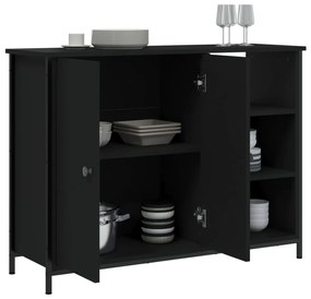 vidaXL Μπουφές Μαύρος 100x33x75 εκ. από Επεξεργασμένο Ξύλο