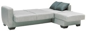 Γωνιακός Καναπές Κρεβάτι New Dolce Fylliana Ανοιχτό Γκρί 240x146x85εκ 240x146x85 εκ.