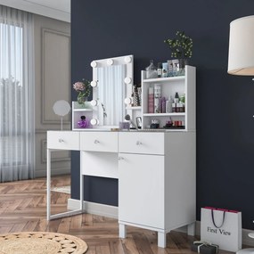 Τουαλέτα Μακιγιάζ Λευκό BRUVOE 120x40x136.8