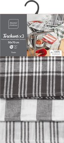 Ποτηρόπανα (Σετ 3τμχ) L-C Bayado Charcoal Grey 1731294