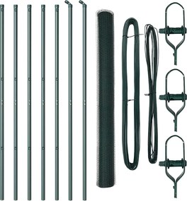 vidaXL Στύλος Περιφράξεων Πράσινο 10 x 1,6 m (25 mm πλέγμα)