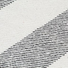 vidaXL Ριχτάρι Ριγέ Ανθρακί 125 x 150 εκ. Βαμβακερό