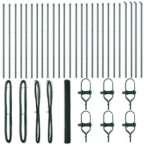 vidaXL Στύλος Περιφράξεων Πράσινο 50 x 1,5 μ. (13 mm δίχτυ)