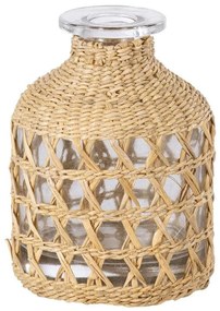Βάζο Mandy 35629 Φ8,5x11,5cm Natural GloboStar Glass,Bamboo