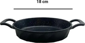 Stewehome Σετ 2 τεμαχίων από χυτοσίδηρο τηγάνι Μαύρο