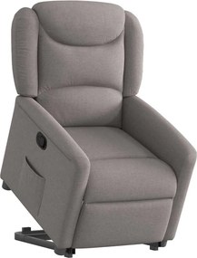 vidaXL Πολυθρόνα Ανακλινόμενη με Ανύψωση Χρώμα Taupe Υφασμάτινη