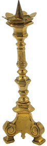 Κηροπήγιο Σκαλιστό Μπρούτζινο Χρυσό 1Κερο 22εκ. Royal Art STL167GL