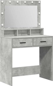 vidaXL Τραπέζι περιποίησης Σκυρόδεμα Γκρι 79 x 41 x 135 εκ.
