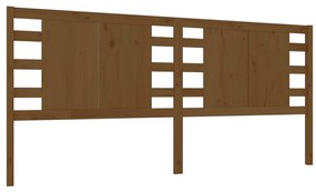 vidaXL Κεφαλάρι Κρεβατιού Μελί 186 x 4 x 100 εκ. από Μασίφ Ξύλο Πεύκου
