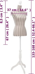 Μπούστο Ραπτικής Γυναικείο Ριγέ Λινό