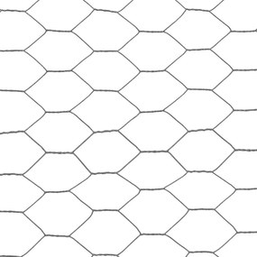 vidaXL Συρματόπλεγμα Κοτετσόσυρμα Γκρι 25x1,2 μ. Ατσάλι Επικάλυψη PVC