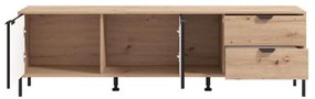 Έπιπλο Τηλεόρασης Vandea 4K2F2V Artisan Oak - Μαύρο Μάτ 183x40x54 εκ. 183x40x54 εκ.