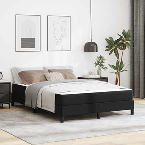 vidaXL Σκελετός Κρεβατιού με στρώμα Μαύρο 140 x 200 cm ύφασμα