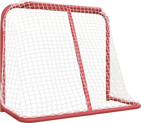 vidaXL Τέρμα Χόκεϊ Κόκκινο και Λευκό 183 x 71 x 122 εκ. από Πολυεστέρα