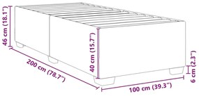 Πλαίσιο Κρεβατιού Καπουτσίνο 100x200 εκ. από Συνθετικό Δέρμα - Καφέ