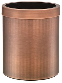 Χαρτοδοχείο Ανοιχτό 5lt Sanco Ø20,5xH24,5 cm Open Bins Brass Old Copper Mat 90660-M26