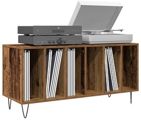 vidaXL Ντουλάπι δίσκων βινυλίου με ράφι artisan δρυς 100 x 38 x 48 εκ.
