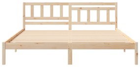vidaXL Σκελετός Κρεβατιού Καφέ 180 x 200 cm Συμπαγές ξύλο πεύκου