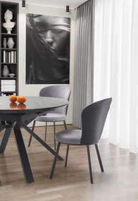 VERTIGO extension table, color: top - black marble, legs - black DIOMMI V-CH-VERTIGO-ST