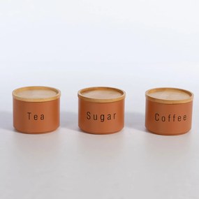 Δοχείο Ζάχαρης + Καφέ + Τσάι (Σετ) Nef-Nef Homeware Terra