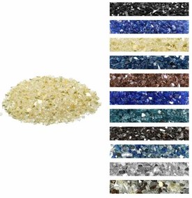 VEVOR 10 LBS Fire Glass 1/2-Inch Fireplace Glass Rocks for Fire Pit Table Gold