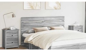 vidaXL Κεφαλάρι Γκρίζο Σονομα 160 cm Επεξεργασμένο ξύλο