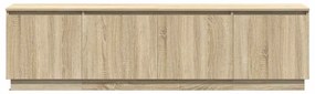 vidaXL Βιτρίνα τηλεόρασης με LED Sonoma Δρυς 180 x 38 x 49 εκ