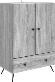 vidaXL Πλαϊνό γραφείο Γκρι Sonoma 66 x 34,5 x 95 εκ.