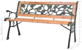 vidaXL Παγκάκι Κήπου 122 εκ. Ξύλινο