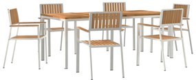 vidaXL Σετ Κήπου 7 Τεμαχίων από Μασίφ Ξύλο Teak