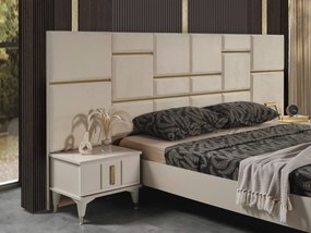 Stewehome Σετ Κρεβατοκάμαρας Κρέμα / Χρυσό 160x200 cm