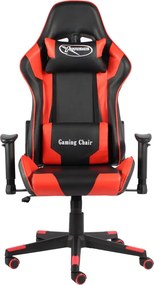 vidaXL Καρέκλα Gaming Περιστρεφόμενη Κόκκινη PVC