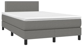 ΚΡΕΒΑΤΙ BOXSPRING ΜΕ ΣΤΡΩΜΑ ΣΚΟΥΡΟ ΓΚΡΙ 120X200 ΕΚ. ΥΦΑΣΜΑΤΙΝΟ 3139962