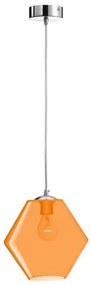 Κρεμαστό Φωτιστικό Οροφής Φ23cm E27 60W Γυαλί Luma Lighting-114-01022-04-amber-Κεχριμπάρι 114-01022-04-amber