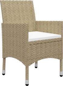 vidaXL Σετ Τραπεζαρίας Κήπου 11 τεμ. Μπεζ