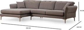 Corner Sofa Costor Corner Left Grey Grey