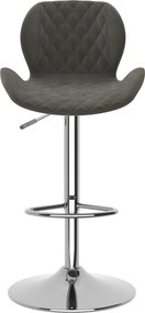 vidaXL Σκαμπό Μπαρ 2 τεμ. Σκούρο Γκρι Βελούδινα