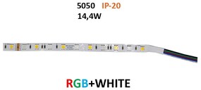 Adeleq Ταινία Led 5 Μέτρα 24Vdc 14.4W Και 60Led Ανά Μέτρο Ip20 RGB Συν Λευκό 4000K 30-34249019