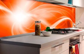 Αυτοκόλλητη φωτοταπετσαρία για κουζίνα πορτοκαλί αφηρημένη - 180x60