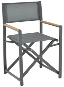 Τραπεζαρία Kliton-Mabu σετ 3τεμ pakoworld αλουμίνιο σε ανθρακί απόχρωση 80x80x74εκ