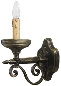 Απλίκα Φωτιστικό Τοίχου κερί Rustic R-150AK 1L Heronia-30-0016-Μπρονζέ 30-0016