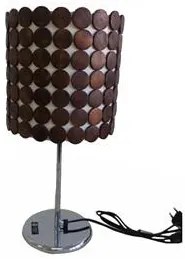 Πορτατίφ Επιτραπέζιο Inox με Ξύλινο Καπέλο H45cm Etoile CM-125