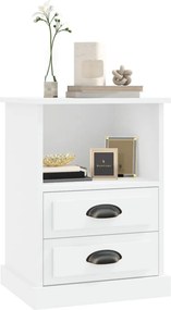 vidaXL Κομοδίνο Λευκό 43 x 36 x 60 εκ.