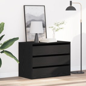 vidaXL Γωνιακό Κουτί Συρταριών Μαύρη Δρυς 80x41x58 εκ Επεξεργασμένο Ξύλο
