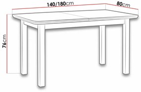 Τραπέζι Victorville 103, Καρυδί, 76x80x140cm, 42 kg, Επιμήκυνση, Φυσικό ξύλο καπλαμά, Ξύλο, Μερικώς συναρμολογημένο, Ξύλο: Οξιά | Epipla1.gr