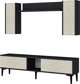 Stewehome Σετ έπιπλο τηλεόρασης με ράφι 150x30x41 cm
