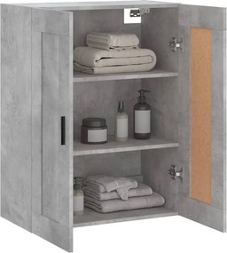 vidaXL Ντουλάπι Επιτοίχιο Γκρι Σκυροδεμ. 69,5x34x90 εκ. Επεξεργ. Ξύλο