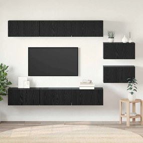vidaXL Σετ επίπλου τηλεόρασης 8 pcs Μαύρη δρυς 60 x 30 x 30 cm